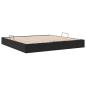 Preview: Ottoman Bettgestell mit Speicher Schwarz 200 x 200 cm Samt