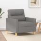 Preview: ARDEBO.de - Sofasessel Dunkelgrau 60 cm Stoff