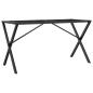 Preview: Esstisch-Gestell in X-Form 140x60x73 cm Stahl