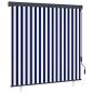 Preview: ARDEBO.de - Rollo Blau und Weiß 180 x 250 cm Stoff und Aluminium