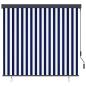 Preview: Rollo Blau und Weiß 180 x 250 cm Stoff und Aluminium