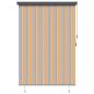 Preview: Rollo Gelb und Blau 180 x 250 cm Stoff und Aluminium