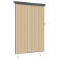 Preview: Rollo Gelb und Blau 180 x 250 cm Stoff und Aluminium