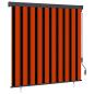 Preview: ARDEBO.de - Rollo Orange und Braun 180 x 250 cm Stoff und Aluminium