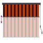 Preview: Rollo Orange und Braun 180 x 250 cm Stoff und Aluminium