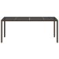 Preview: Gartentisch Braun Poly-Rattan