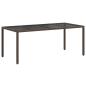 Preview: Gartentisch Braun Poly-Rattan
