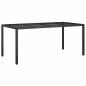 Preview: Gartentisch Schwarz Poly-Rattan