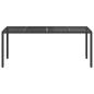 Preview: Gartentisch Schwarz Poly-Rattan
