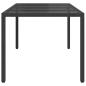 Preview: Gartentisch Schwarz Poly-Rattan