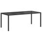 Preview: Gartentisch Schwarz Poly-Rattan