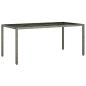 Preview: Gartentisch Grau Poly-Rattan