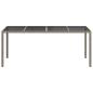 Preview: Gartentisch Grau Poly-Rattan