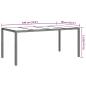 Preview: Gartentisch Grau Poly-Rattan