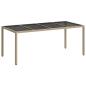 Preview: Gartentisch Beige Poly-Rattan