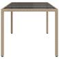 Preview: Gartentisch Beige Poly-Rattan