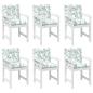 Preview: Outdoor-Kissen 6 stk. Stoff Feines Blattmuster 100 x 50 x 7 cm