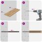Preview: Schwebende Regalträger 12 pcs Beige Ø14 x 210 mm Stahl