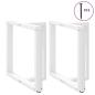 Preview: Esstischbeine T-Form 2 Stk. Weiß 70x35x(72-73) cm Stahl