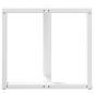 Preview: Esstischbeine T-Form 2 Stk. Weiß 70x35x(72-73) cm Stahl