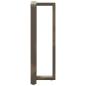 Preview: Bartischbeine T-Form 2 Stk. Naturstahl 40x35x(110-111) cm Stahl