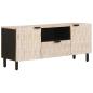 Preview: ARDEBO.de - TV-Schr?nk mit T?r Wei?e gewaschene Oberfl?che 105 x 33 x 46 cm