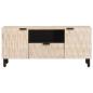 Preview: TV-Schr?nk mit T?r Wei?e gewaschene Oberfl?che 105 x 33 x 46 cm