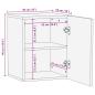 Preview: Badezimmer Hängeschrank Weiß 38 x 33 x 48 cm Massivholz Mango