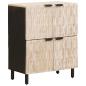 Preview: ARDEBO.de - Sideboard Weiße gewaschene Oberfläche 60 x 33 x 75 cm