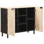 Preview: Sideboard mit Regal Weiße gewaschene Oberfläche 90 x 33 x 75 cm
