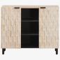 Preview: Sideboard mit Regal Weiße gewaschene Oberfläche 90 x 33 x 75 cm