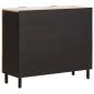 Preview: Sideboard mit Regal Weiße gewaschene Oberfläche 90 x 33 x 75 cm