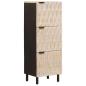 Preview: ARDEBO.de - Highboard Weiße gewaschene Oberfläche 40 x 33 x 110 cm