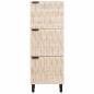 Preview: Highboard Weiße gewaschene Oberfläche 40 x 33 x 110 cm