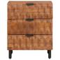 Preview: Nachttisch Braun 50 x 33 x 62 cm Massivholz Mango