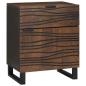 Preview: ARDEBO.de - Nachttisch Walnuss 50 x 33 x 60 cm Holzwerkstoff