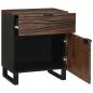 Preview: Nachttisch Walnuss 50 x 33 x 60 cm Holzwerkstoff