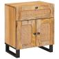 Preview: ARDEBO.de - Nachttisch Natur 50 x 33 x 60 cm Massivholz Mango