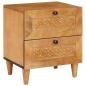 Preview: Nachttisch Hellbraun 40 x 33 x 46 cm Holzwerkstoff
