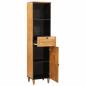 Preview: Badezimmerschrank Hellbraun 38 x 33 x 160 cm Holzwerkstoff