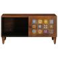 Preview: Couchtisch Braun 80 x 50 x 40 cm Massivholz Mango