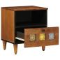Preview: Nachttisch Braun 40 x 33 x 46 cm Massivholz Mango