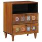 Preview: Nachttisch Braun 50 x 33 x 62 cm Massivholz Mango