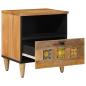 Preview: Nachttisch 2 stk. Natur 40 x 33 x 46 cm Massivholz Mango