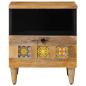 Preview: Nachttisch 2 stk. Natur 40 x 33 x 46 cm Massivholz Mango