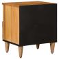 Preview: Nachttisch 2 stk. Natur 40 x 33 x 46 cm Massivholz Mango