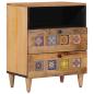 Preview: ARDEBO.de - Nachttisch Natur 50 x 33 x 62 cm Massivholz Mango