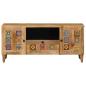 Preview: TV-Schränk mit Tür Natur 105 x 33,5 x 46 cm Massivholz Mango