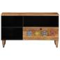 Preview: TV-Schränk mit Regal Natur 80 x 33 x 46 cm Massivholz Mango