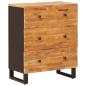 Preview: ARDEBO.de - Aufbewahrungs-Sideboard 60 x 33 x 75 cm Massivholz Mango Braun